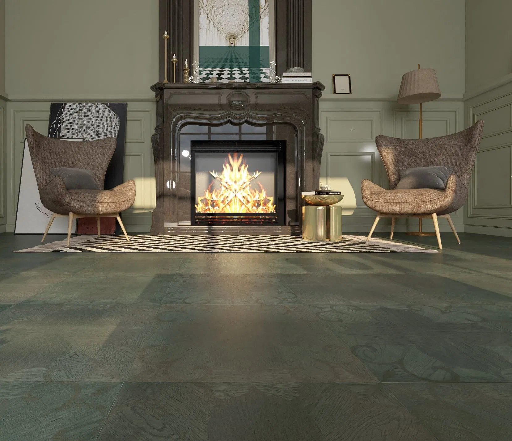 Rich Textured Engineered Flooring - Smooth Solid Wood Parquet for Elegant Decor