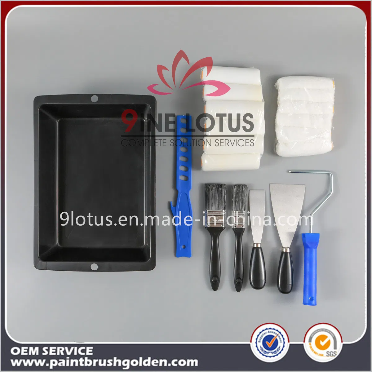 High Quality Diameter Thickness Cleaning Roller Paint Brush Set Sale