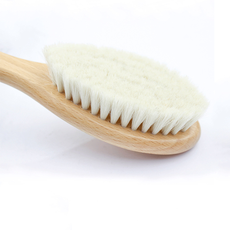 Custom Logo Wooden Baby Hairbrush Set for Newborns Toddlers Comb Brush