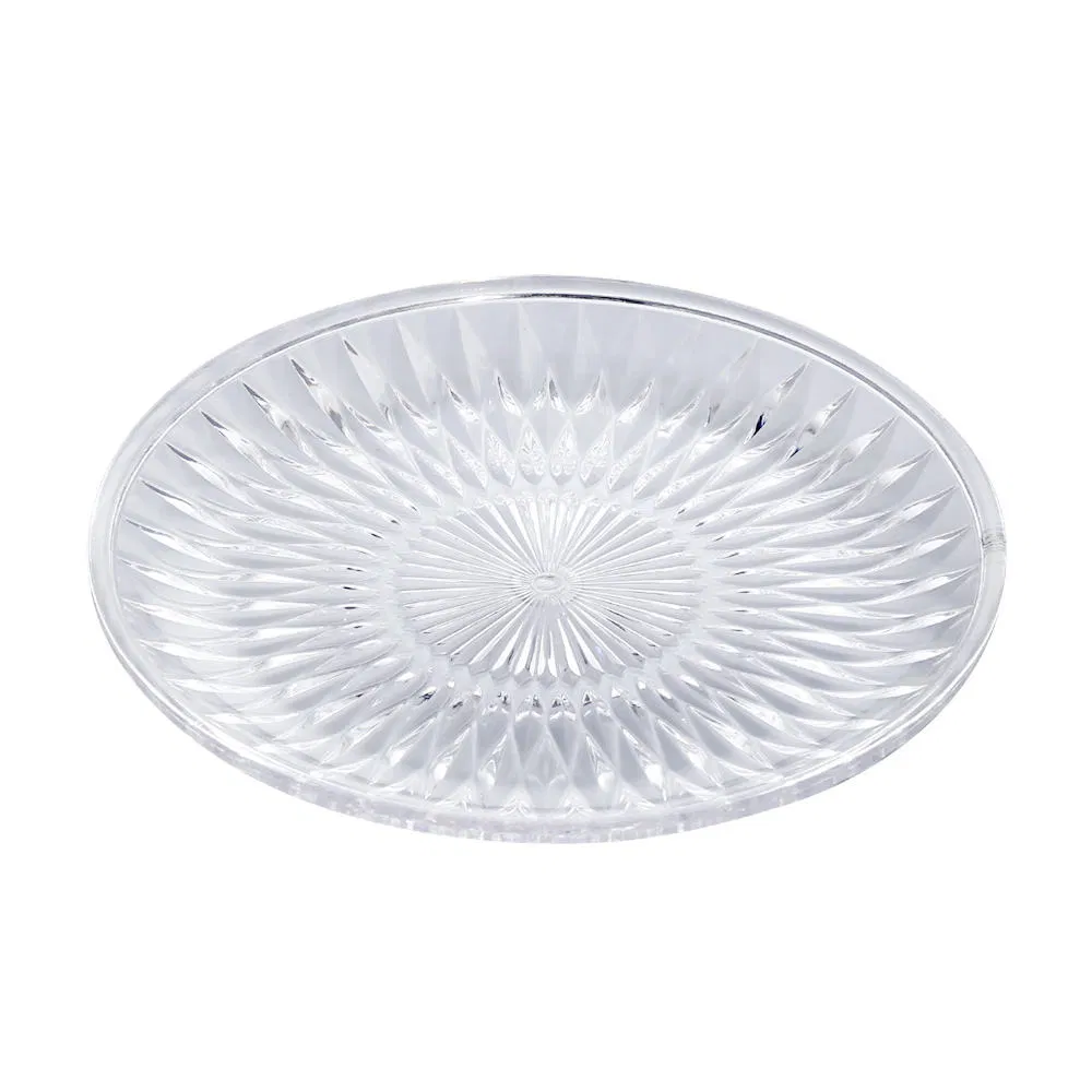 Lotus Flower Design Fruit Snack Plate Transparent Plastic PS/PC Material Fruit Plates