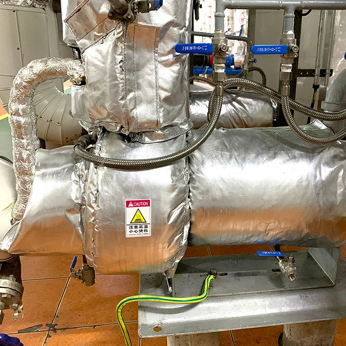 Silicone Coating Cloth Heat Insulation Cover for Globe Valve