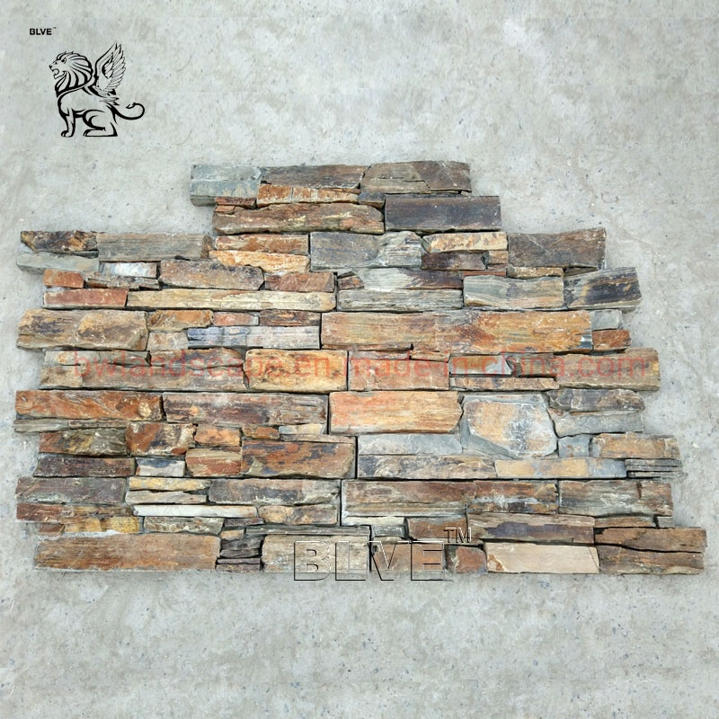 Blve House Rust Exterior Wall Stone Veneer Outdoor Natural Culture Stone Slab Cladding