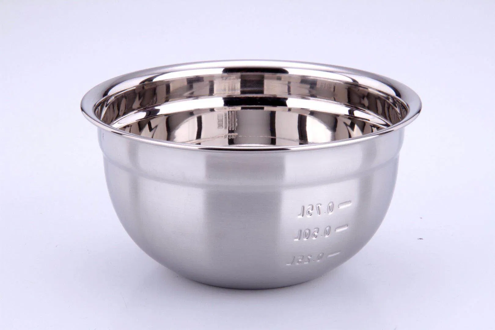 China Kitchenware Multi-Size Handle Plastic Glass Lid Silicone Stainless Steel Salad Bowl