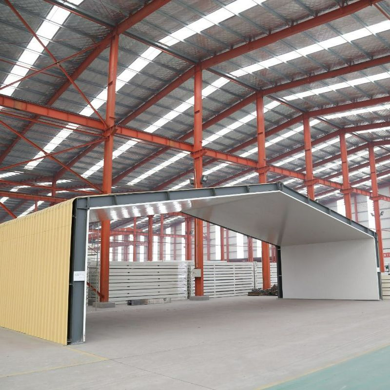 Long Span Light Weight Metal Steel Structures Commercial Building Design