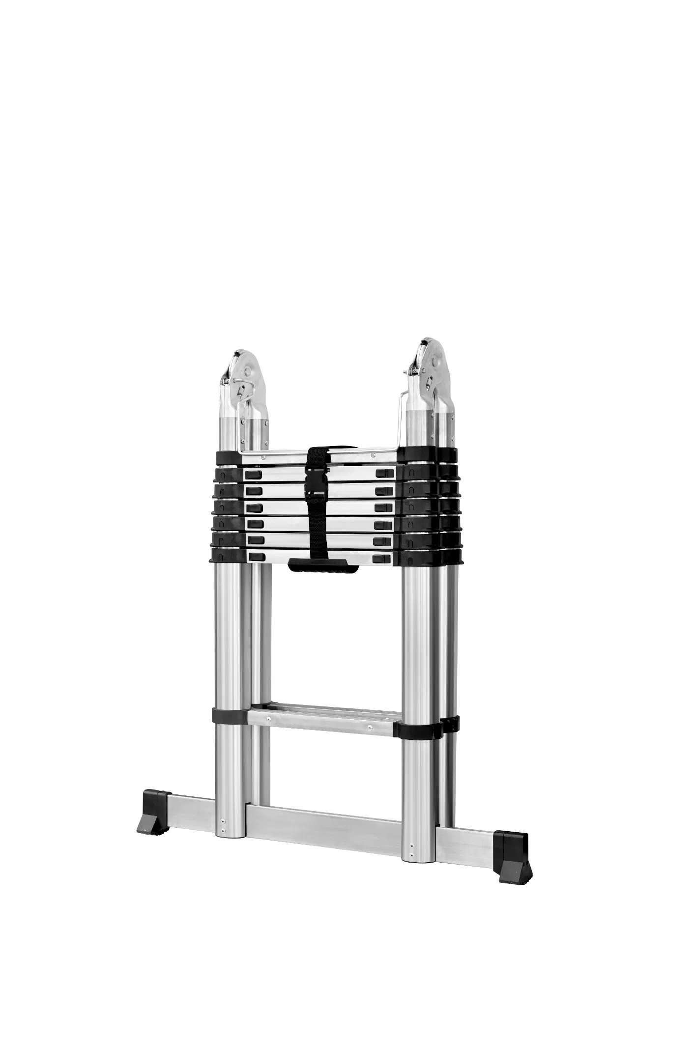 Factory Supply En131 Articulated 5m Double Sides Foldable Extension Household 2 in 1 Telescopic Aluminum Step Ladder