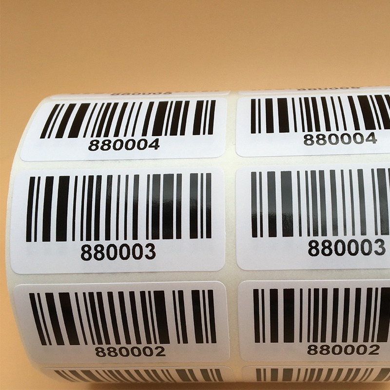 Custom Paper Size Blank Waterproof Barcode Printer Direct Thermal Sticker Roll Label
