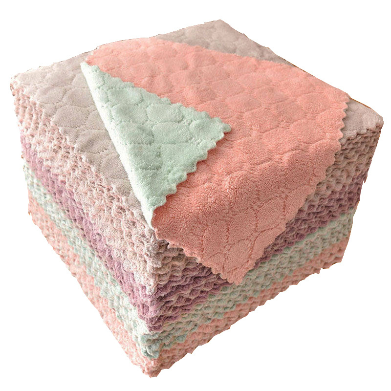 Dual-Color Microfiber Towel for Effective Cleaning and Absorption