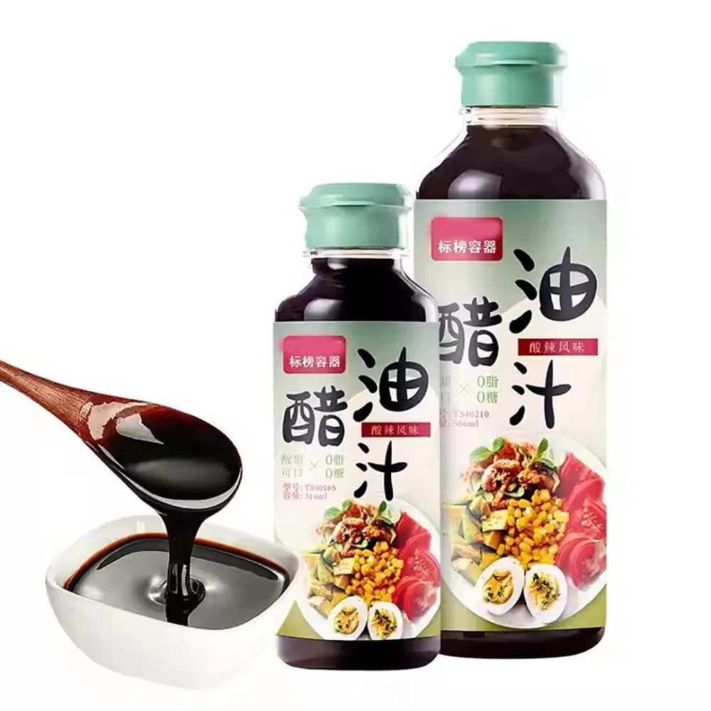 Clear Pet Plastic Round Oil Soy Sauce Juice Soda Bottle with Cap