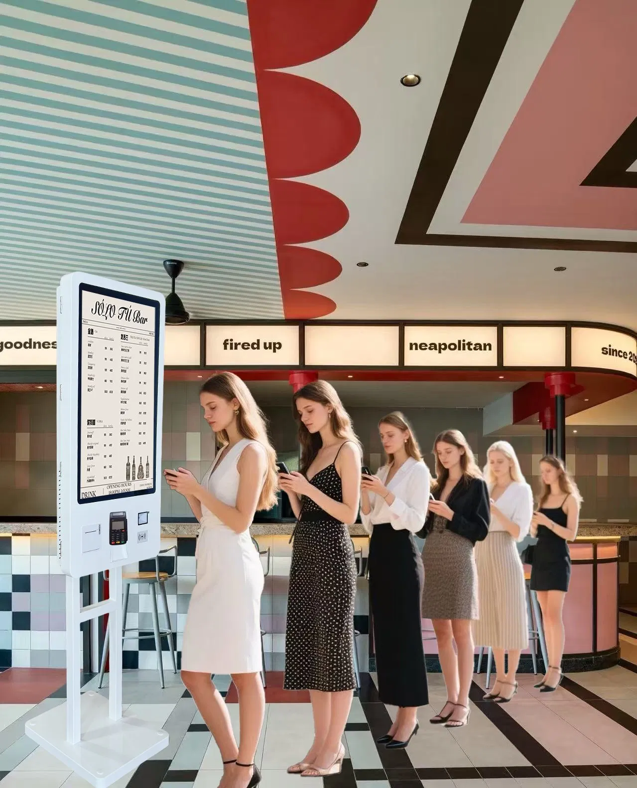 Сенсорный киоск для заказа 27 дюймов