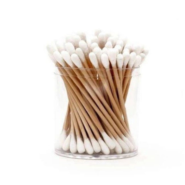 Eco Friendly Biodegradable Q Tips with Double Head Organic Wood Bamboo Cotton Buds