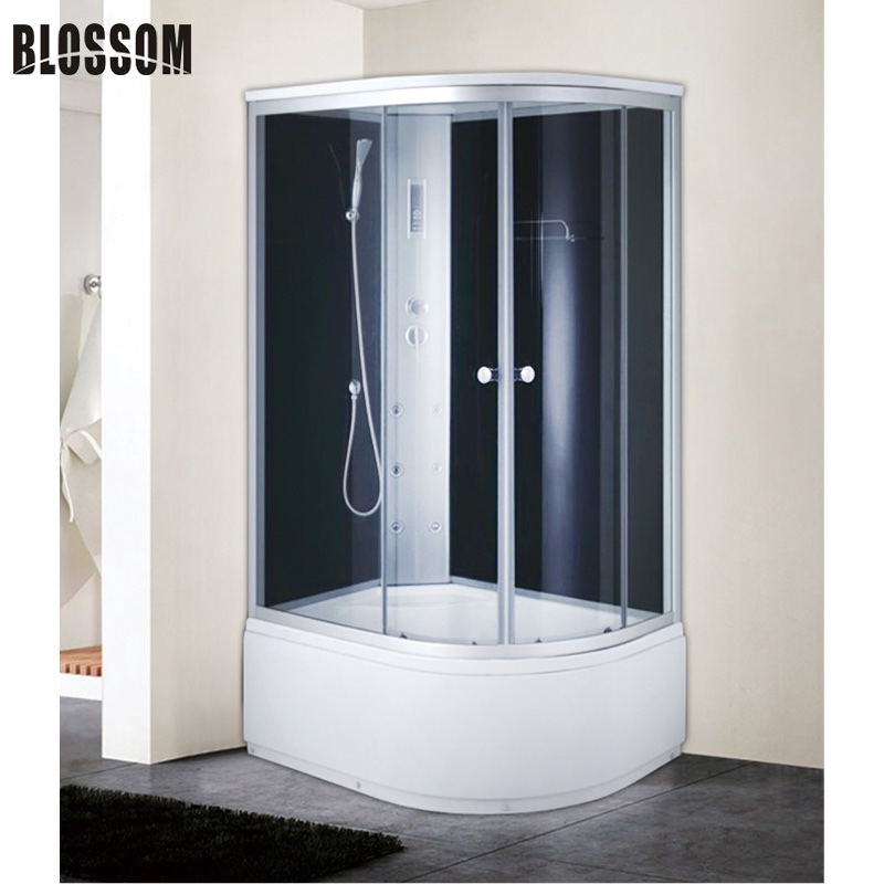 Competitive Price Grey Glass Bathroom Complete Massage Steam Shower Cabin
