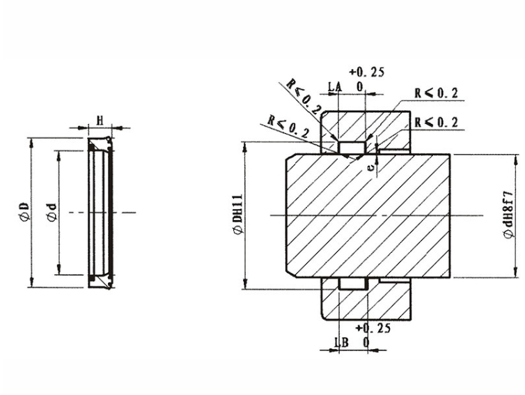 Уплотнение поршня гидроцилиндра GBU