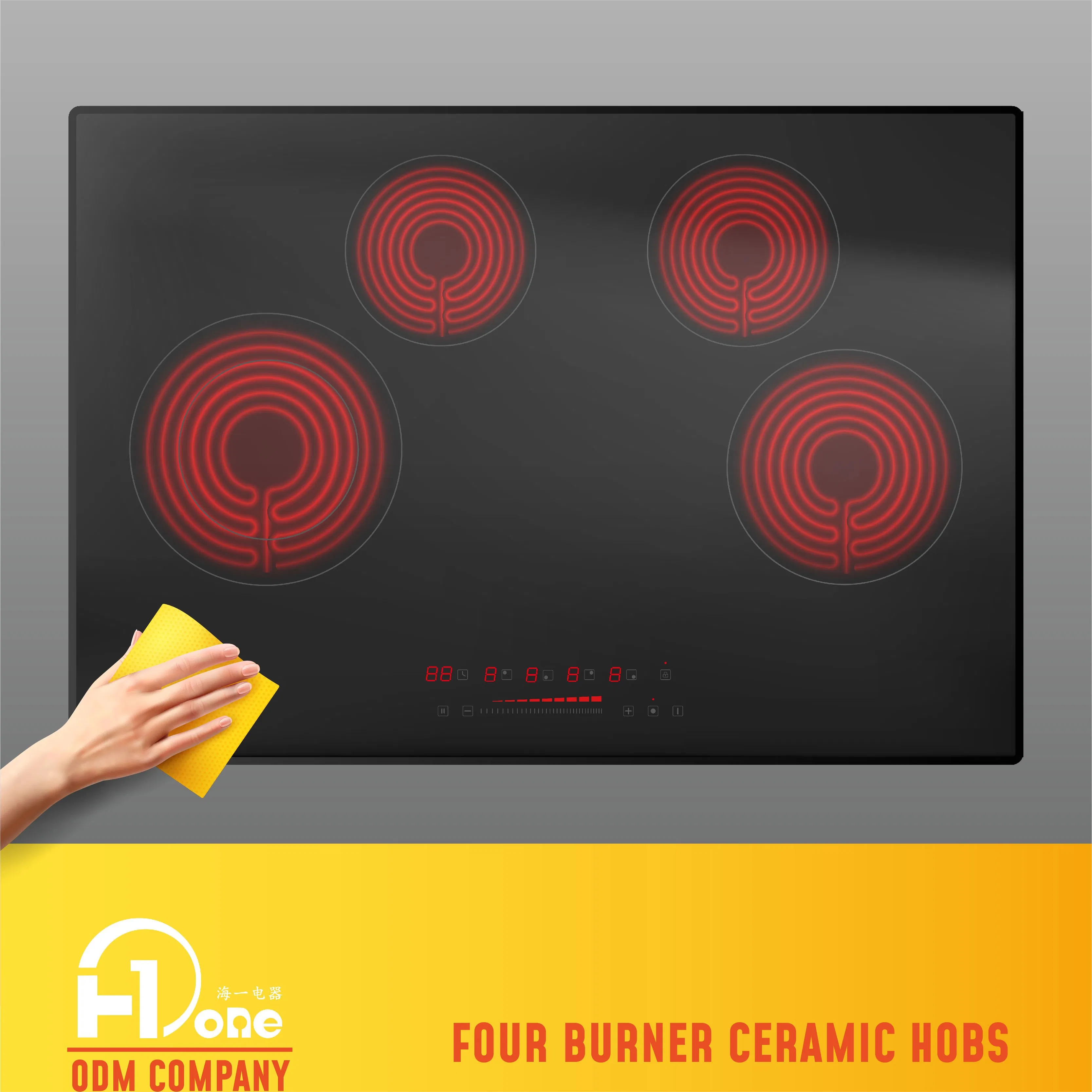 Built-in Electric Stove 4 Burners with 9 Power Levels for Simmer Steam Slow Cook Fry