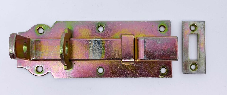 Universal Light Box Latch with a Flat Bolt Designed for Locking Shutters, Doors or Chests
