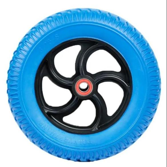 12 Inch Solid Rubber Wheelchair Driving Wheel with Keyway Bearing for Elderly Bicycles Electric Shopping Cart