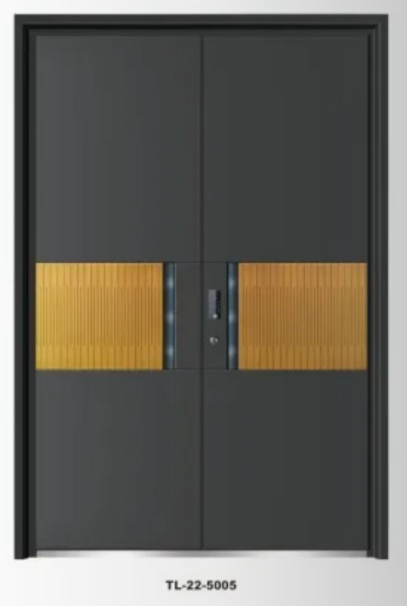 Outside Wholesale Door Design for Home Inernal Sliding Door Customized MDF Black Balcony New Steel Metal Luxury Glass Firerated Door