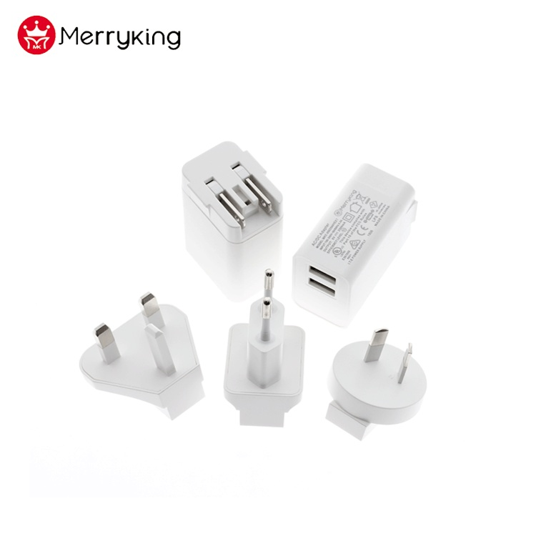 Merryking TUV UL CB Ce GS 5V 2A USB Interchangeable Wall Charger