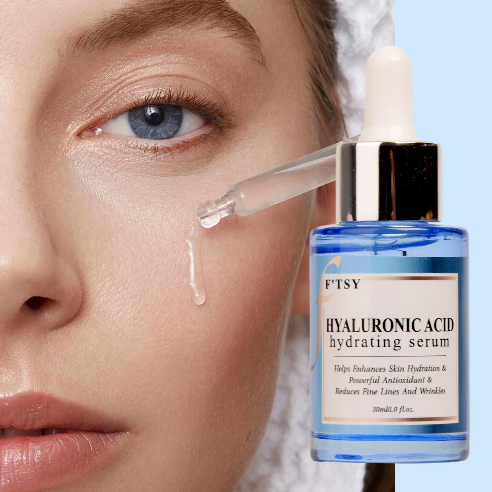Skincare Face Antioxidant Lifting Hyaluronic Acid Serum Moisturizing Whitening Anti-Aging Skin Face Serum