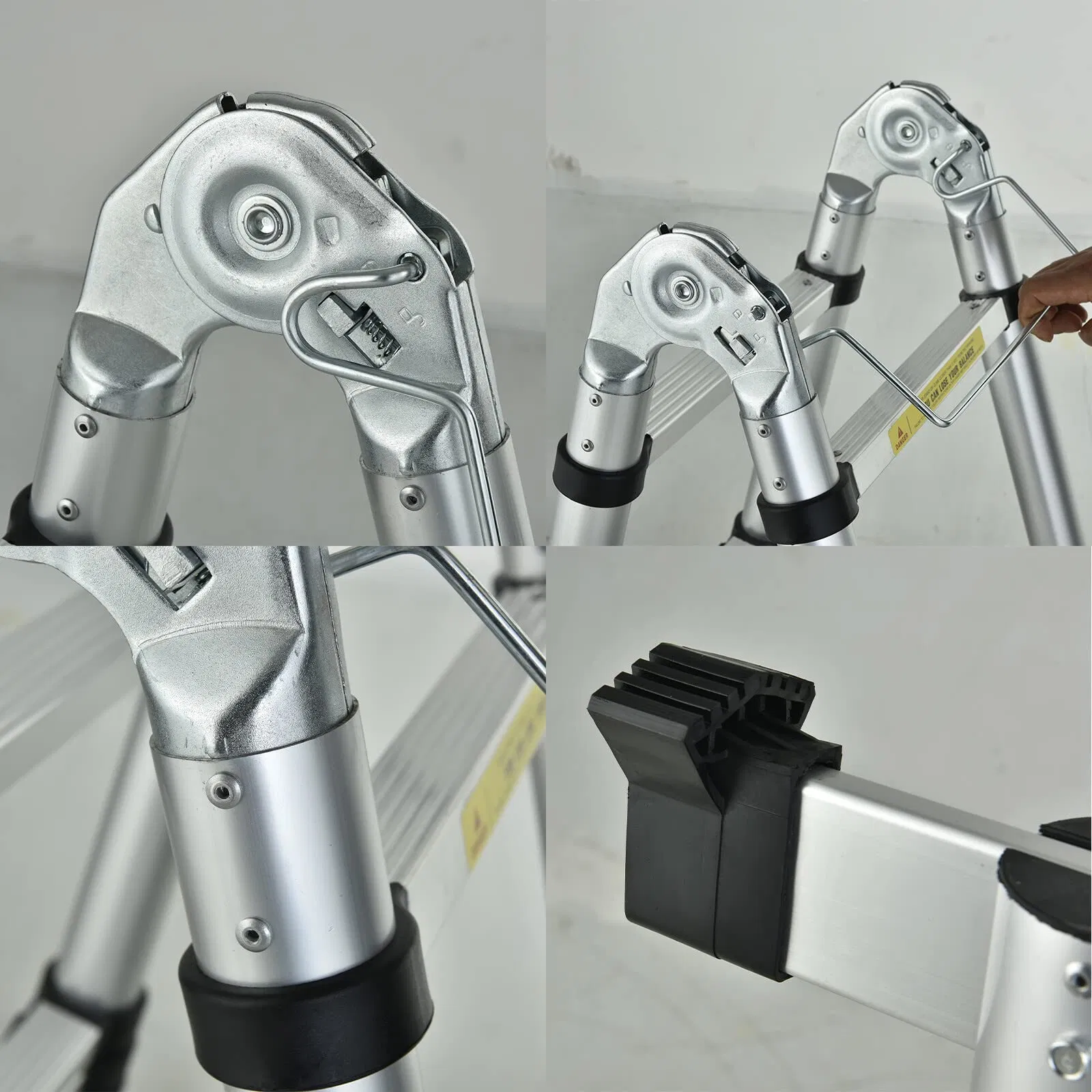 China Supplier Aluminum Telescopic Ladder Folding Retractable Stairs Ladder En131