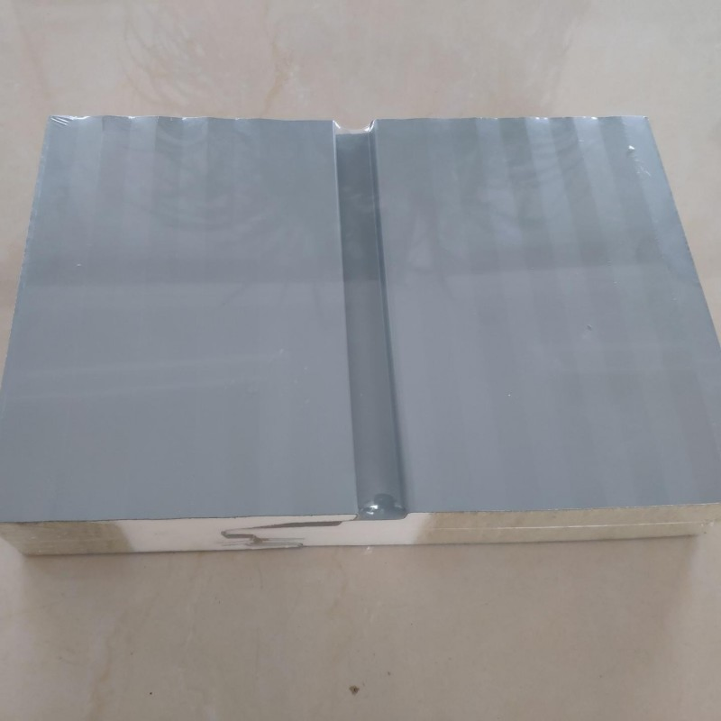 Modern Warehouse PU Sealing Rock Wool Metal Insulated Sandwich Panel