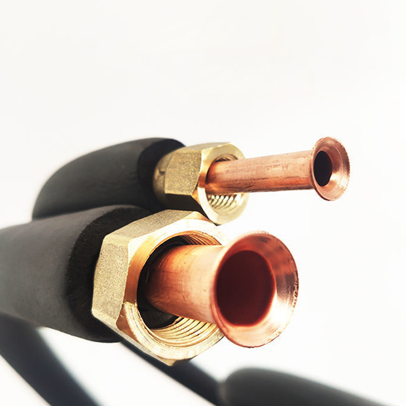 5/8" 0.65mm Copper Aluminum White Air Conditioner Insulated Connecting Pipe