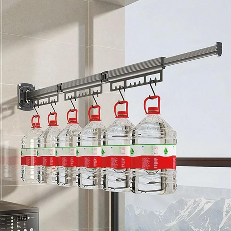 Foldable Expandable Laundry Drying Rack Wall Mounted Balcony Clothes Towel Laundry Hanging Drying Rack for Balcony Clothes