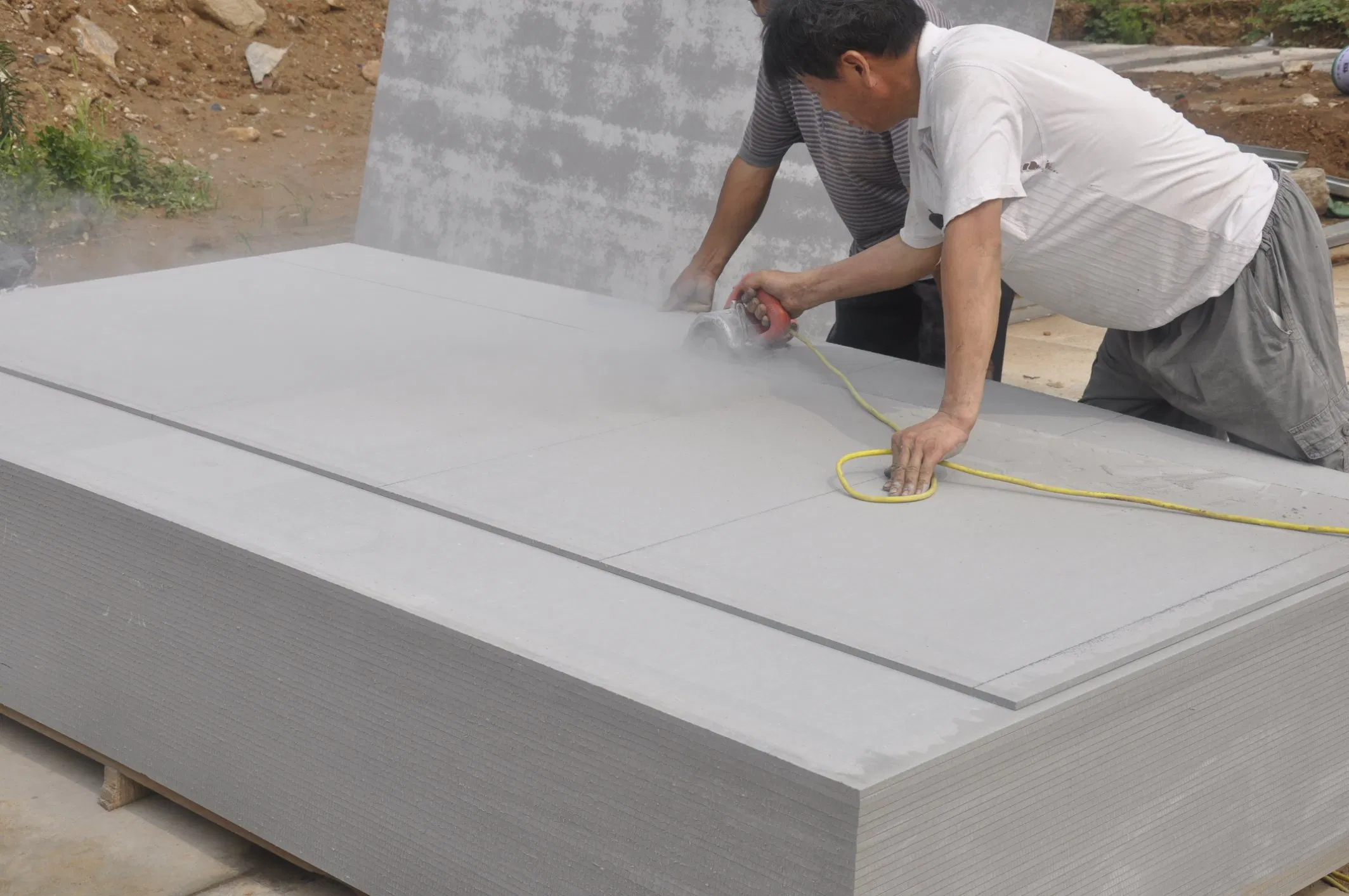 Wood Grain Fiber Cement Board High Density High Strength