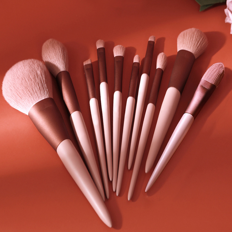 10PCS Professional Synthetic Hair Foundation Powder Eyeshadow Make up Brush Set