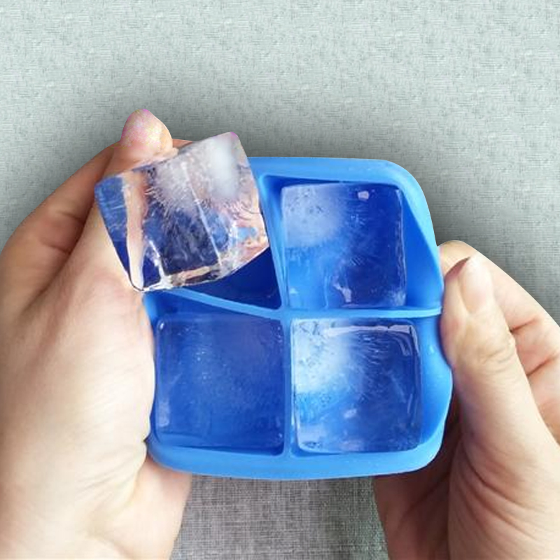 Square Shape Food Grade Ice Cube Silicone Ice Trays Mold