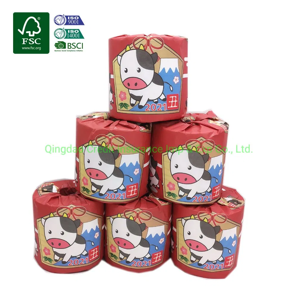 100% Eco-Friendly Excellent Unbleached Natural Color Bamboo Pulp Toilet Paper