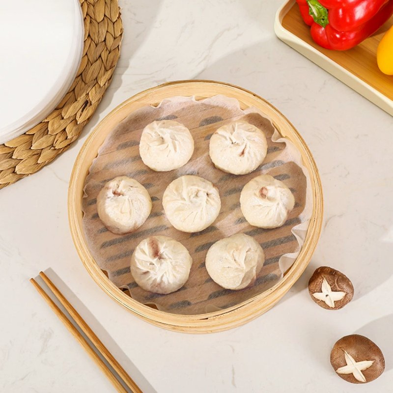 Dim Sum Steamer Liner Round Steamer Insert Non-Woven Steaming Pad Mesh Liner