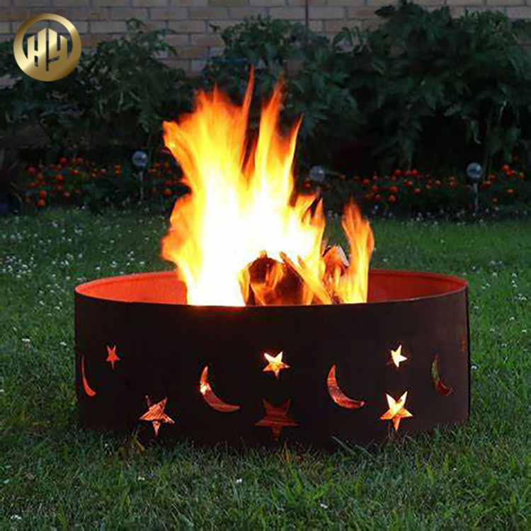 Декоративный костровой стол Corten Steel с узором