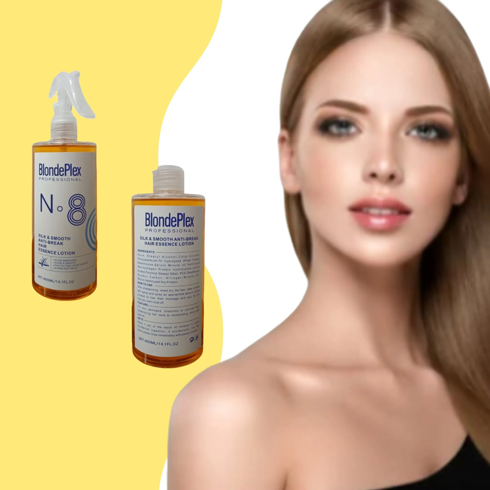 Private Label 400ml Repairing Hair Serum Best Hair Repair Damaged Hair Essential Oil Hair Treatment Hair Serum for Bleaching & Colored Hair