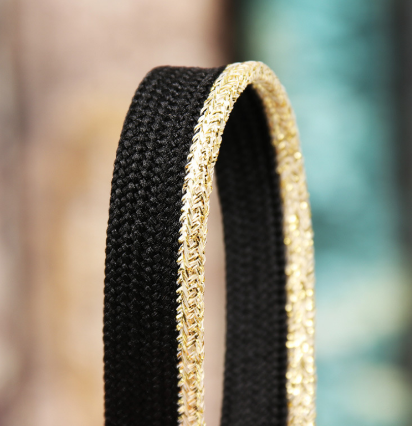 Лента тканая 10 мм черная белая золотая зеленая