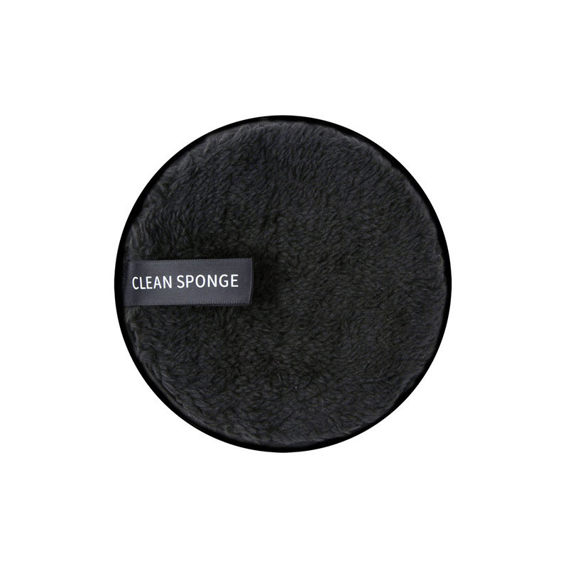 Label Strap Makeup Puff Round Microfiber Velvet Makeup Puff