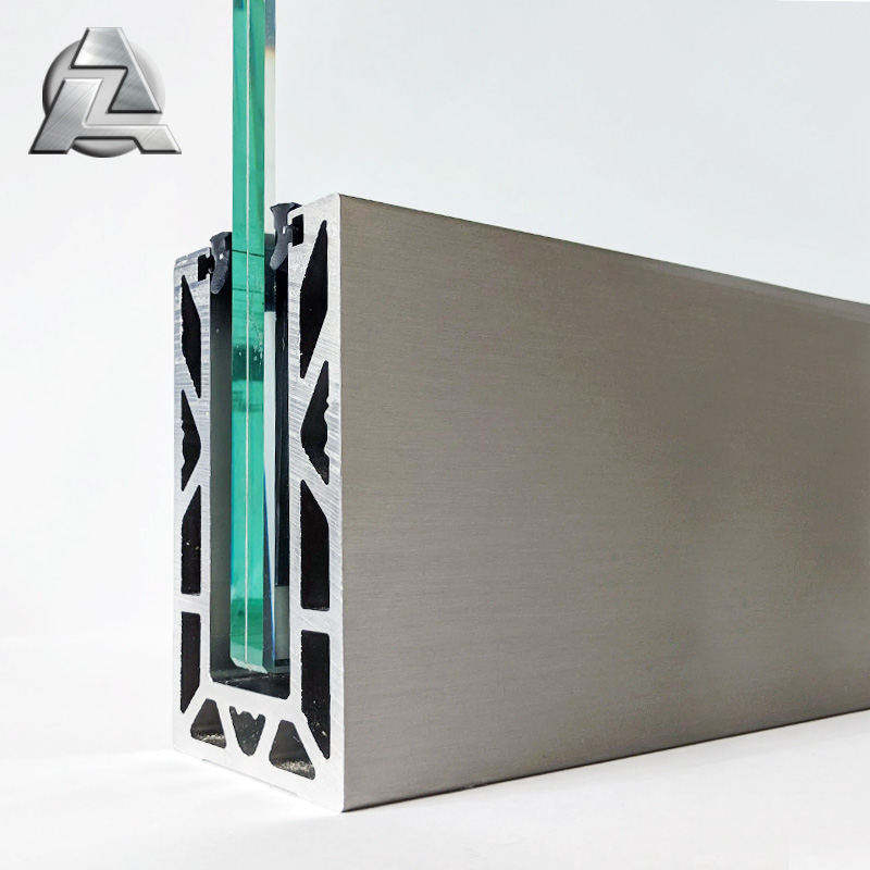 Wholesale Extruded Aluminium Alloy Adjustable Glazing U Channel Extrusion Profile for Glass Railing System