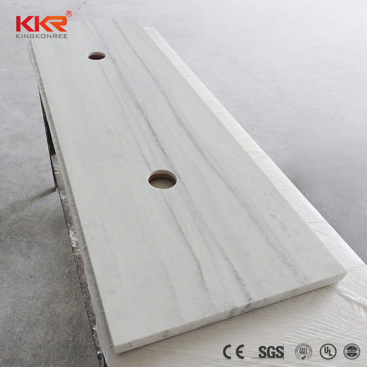 Seamless Joint Artificial Marble Vanity Tops with Solid Surface Sink
