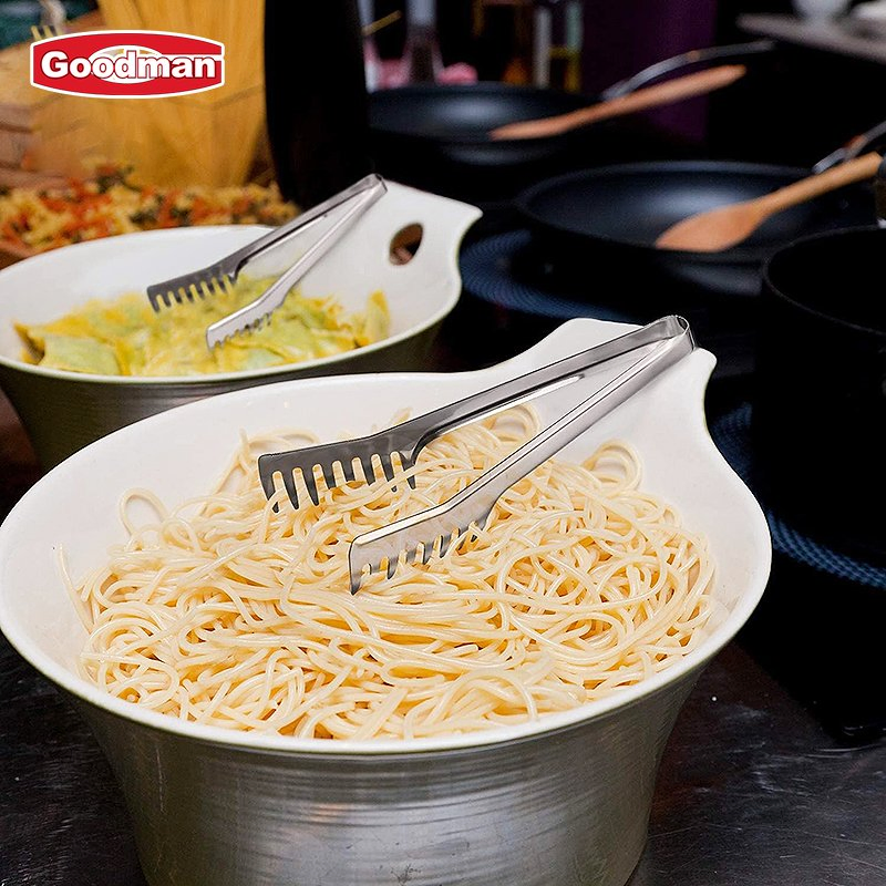 Kitchen Pasta Tongs 8" Stainless Steel Spaghetti Tongs