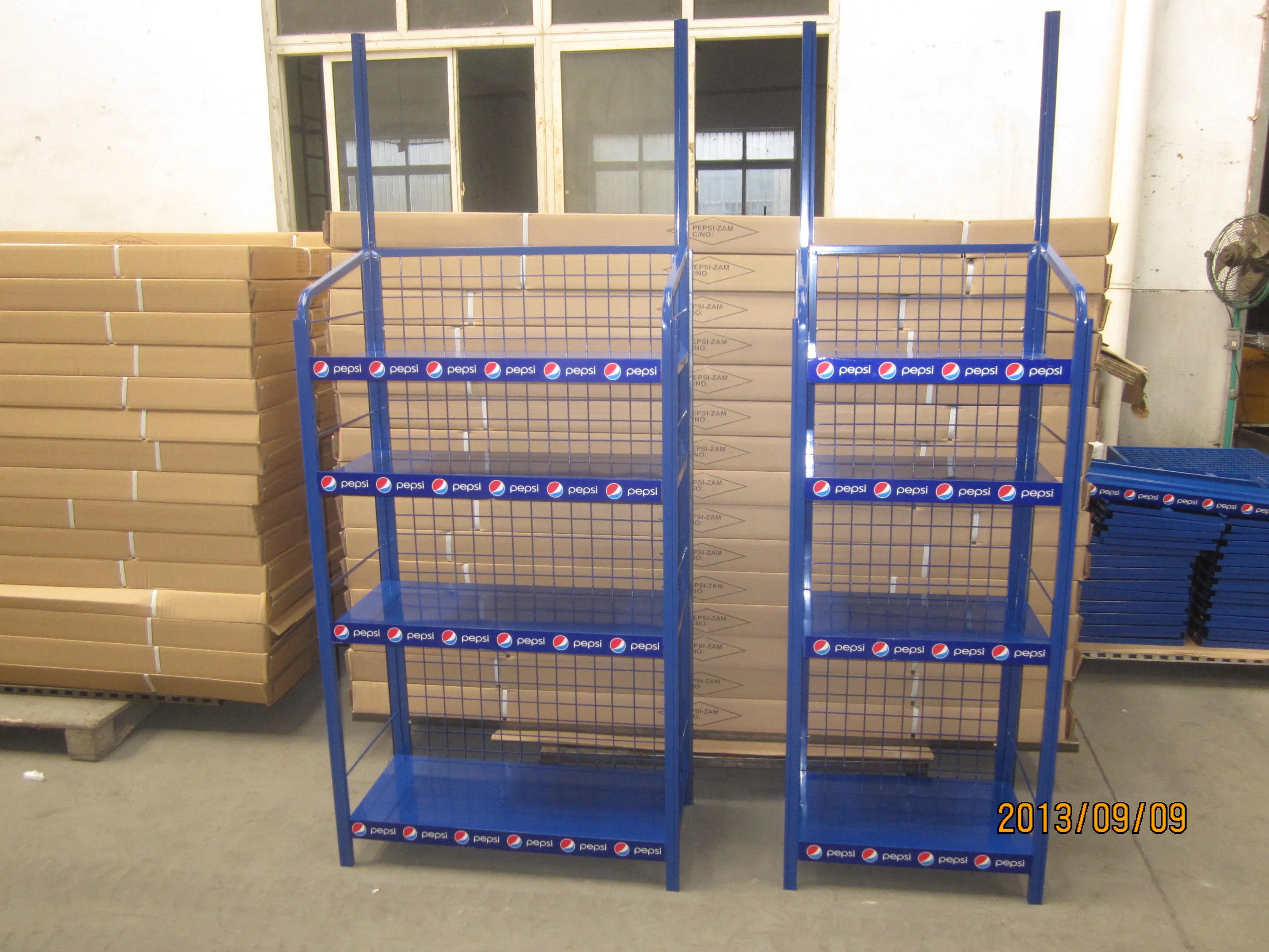 Powder Coated Lubricant Oil Display Shelf for Retail Spaces