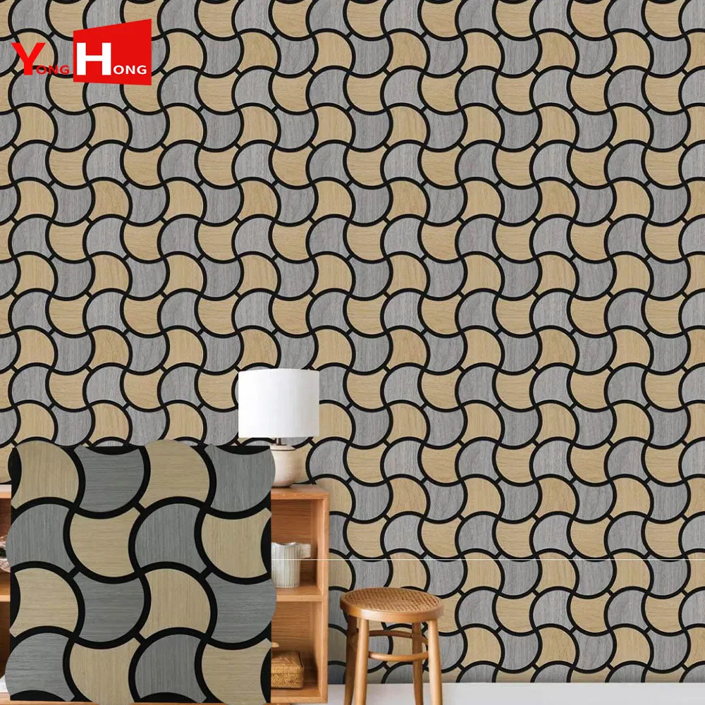 Natural White Oak Slat Wooden Wool Wall Sound Absorption Pet Backing Sound Absorption Pet Backing Acoustic Board Panels