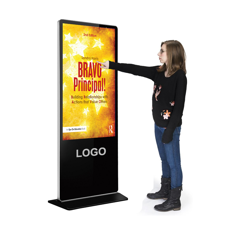 Indoor Freestanding Digital Poster Kiosk 50 Inch Touch Screen Android Display Factory China