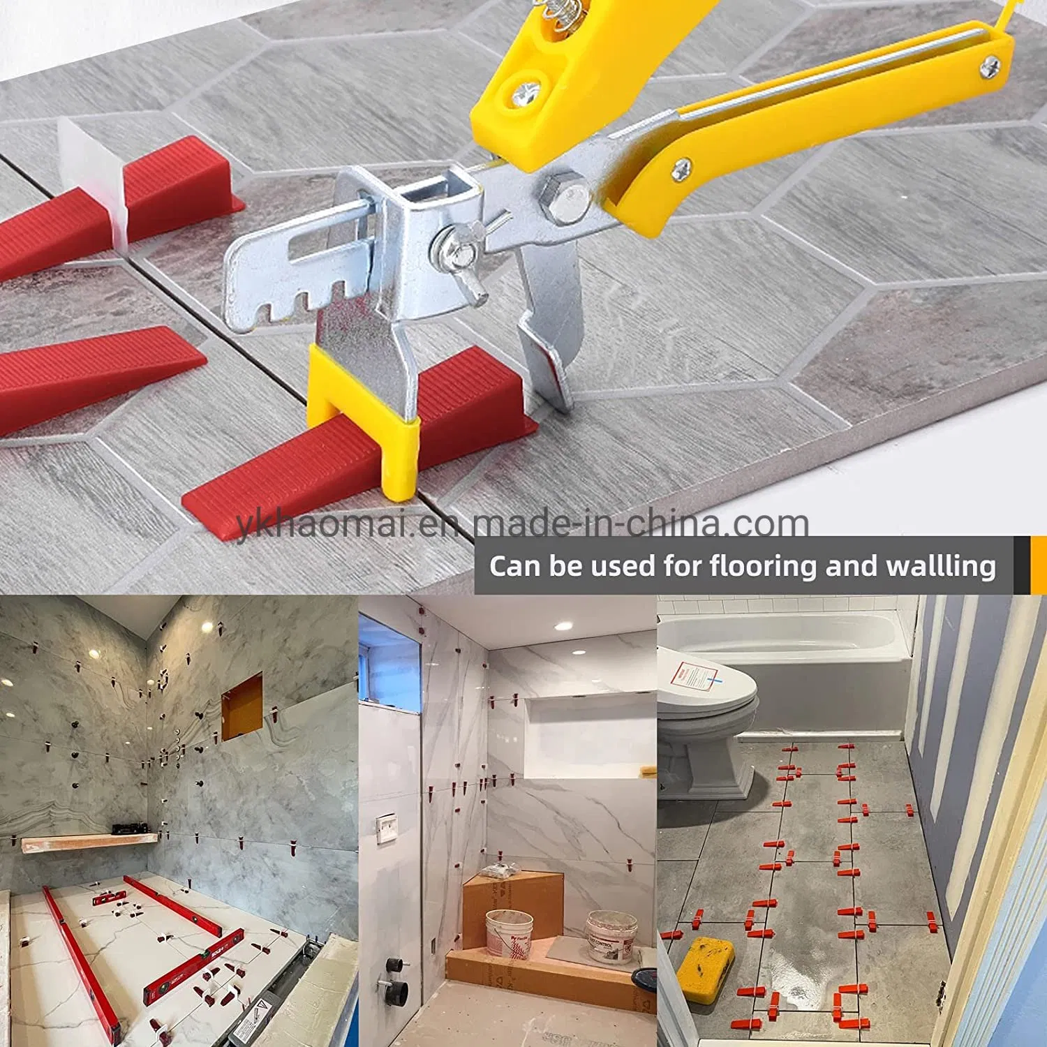 Tile Leveling System Tiles Leveler Spacers Clips Wedges for Tile and Stone Installation