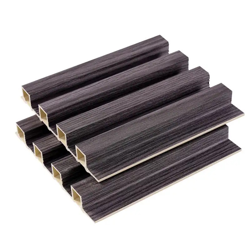 Waterproof Composite Cladding Wood Plastic Wall Panel Fluted Composite WPC Panel
