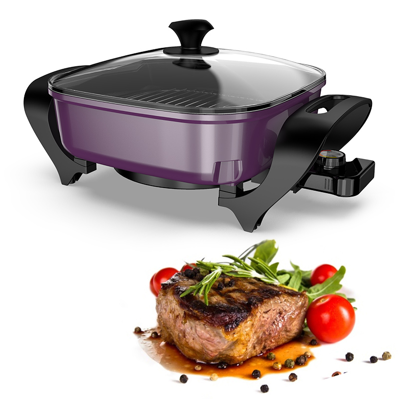 Electric Double Layer Pan High Temperature and Heat Resistance Portable Kitchenware Wok