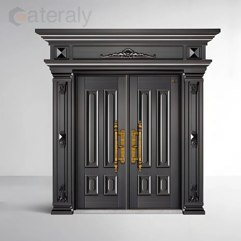 Versatile Security Door with Adjustable Hinges for Easy Installation with Hardware
