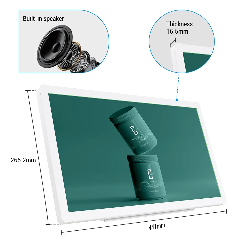 18.5 Inch Advertising Display Player Touch Screen Monitor