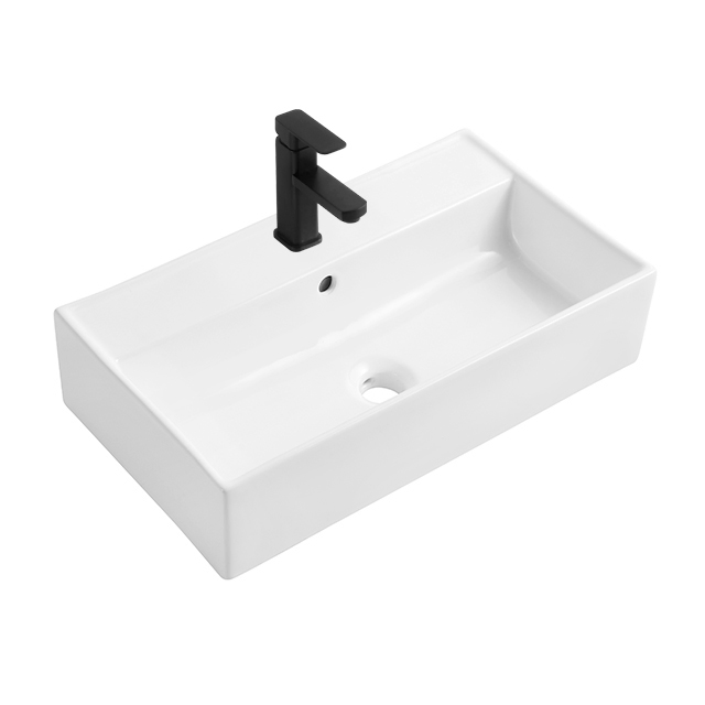 Factory Direct Ceramic Sink Bathroom White Glaze Counter Top Sink
