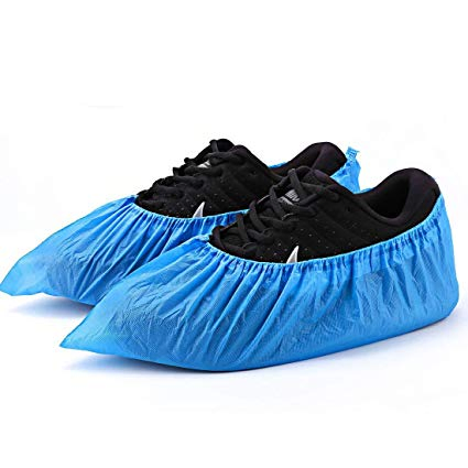Cleanroom CPE Plastic Blue Color Disposable Shoe Cover