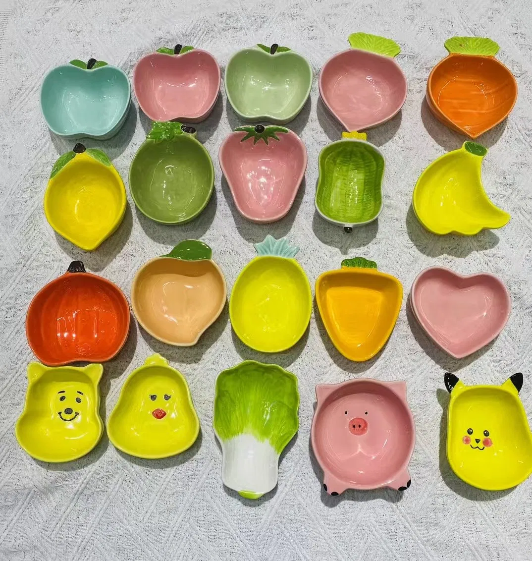 4"Saucer Soup Bowl Plate Various Shape Pad Printing Ceramic Porcelain Tableware
