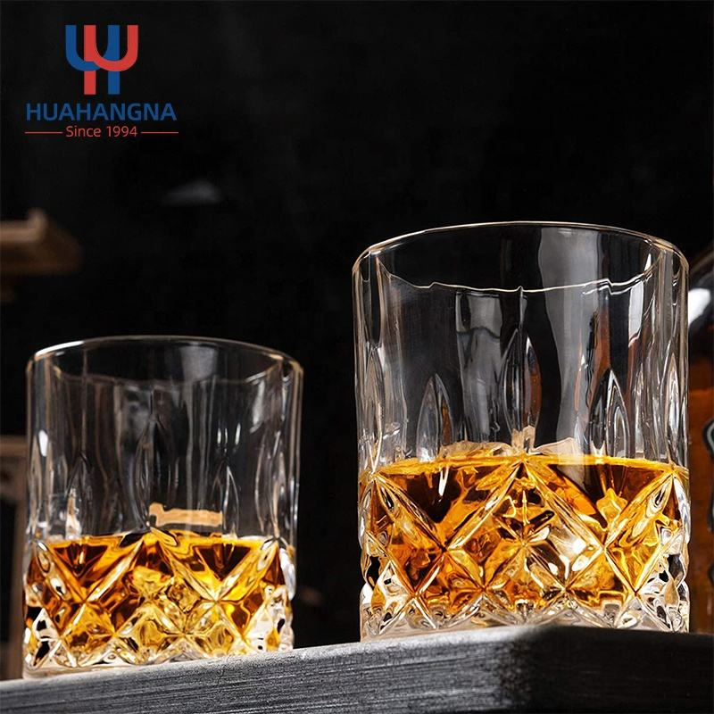 Wholesale 11oz Rocks Glasses Lead-Free Crystal Drinking Bourbon Cocktails Old Fashioned Glasses Set of 4 for Whiskey Wine Vodka Liquor
